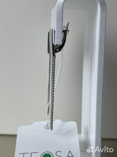 Ceрьги с цепочками Teosa