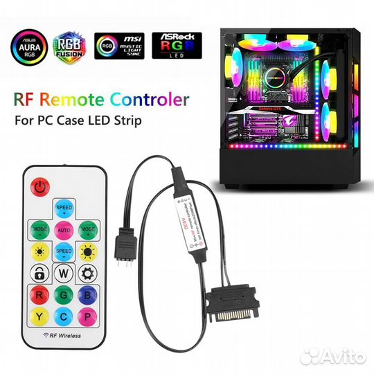 Argb-контроллер 5В 3 контакта SATA пульт