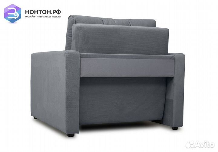 Кресло еврокнижка Лео темно-серое