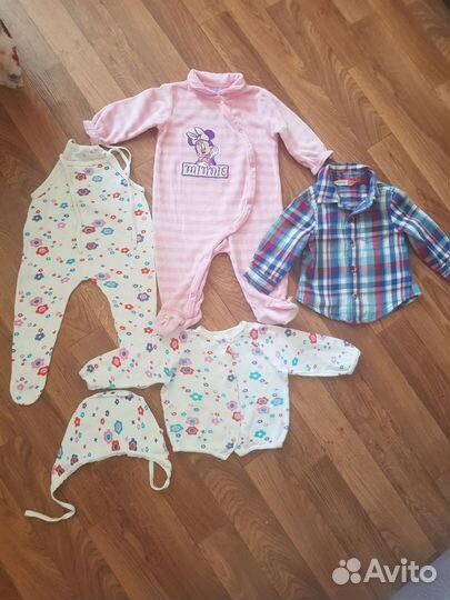 Одежда девочке 0-9 месяцев