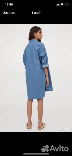 Джинсовое платье hm