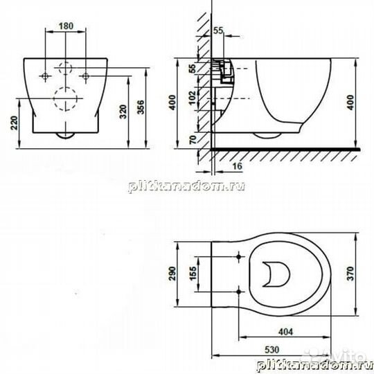 Gala Klea 33172 унитаз подвесной
