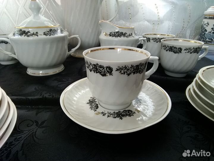 Сервиз кофейный фарфоровый Рига, СССР