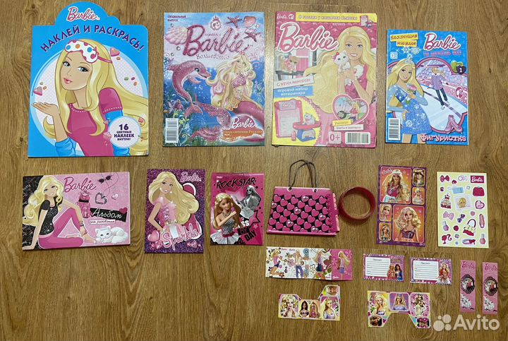 Barbie барби журналы наклейки блокноты