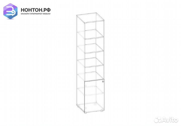 Стеллаж Мийа-3А ясень шимо светлый
