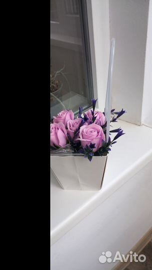 Букет из мыльных роз