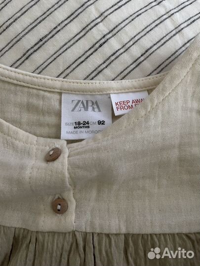 Платье - туника zara (18-24 мес) 92 см