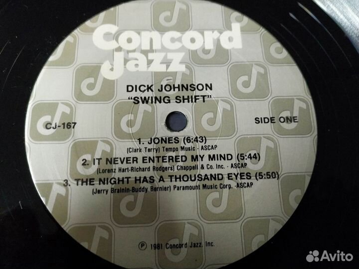 Dick Johnson Swing Shift винил США 1981 jazz