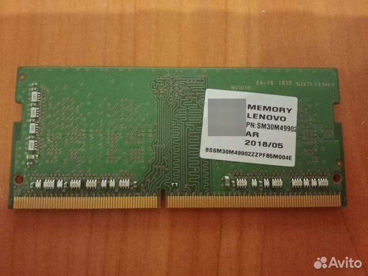 Оперативная память Samsung sodimm DDR4 4GB 2400