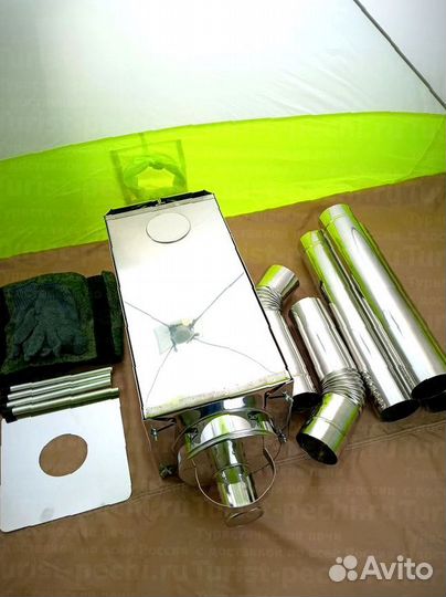 Печь походная Пошехонка Средняя на 30 л. c 3Д экра