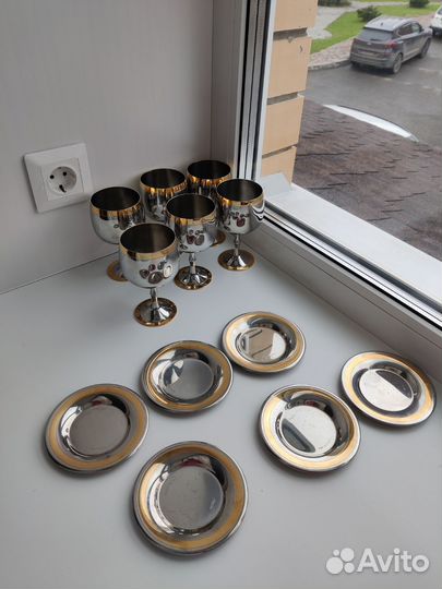 Бокалы с блюдцами Zepter на доставке