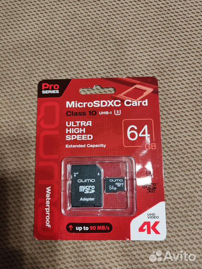 Карта памяти MicroSD 64gb