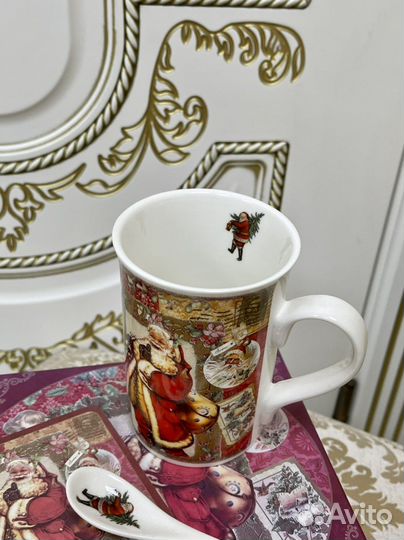 Кружка новогодняя подарочная в коробке