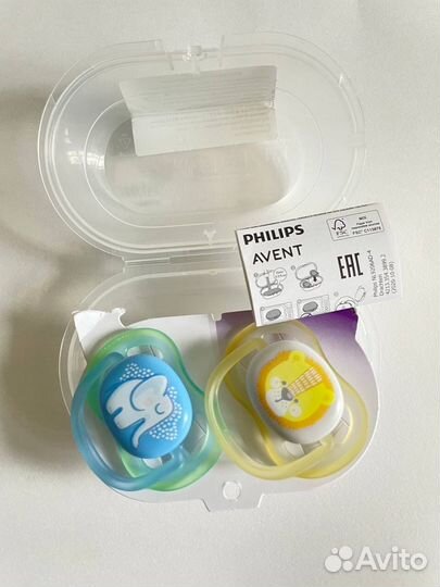 Пустышка avent 2 шт