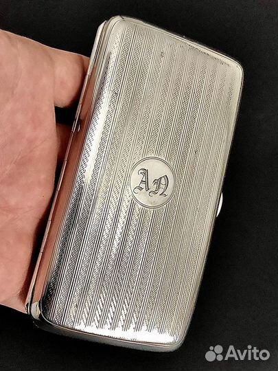 Портсигар антик 1912 год серебро