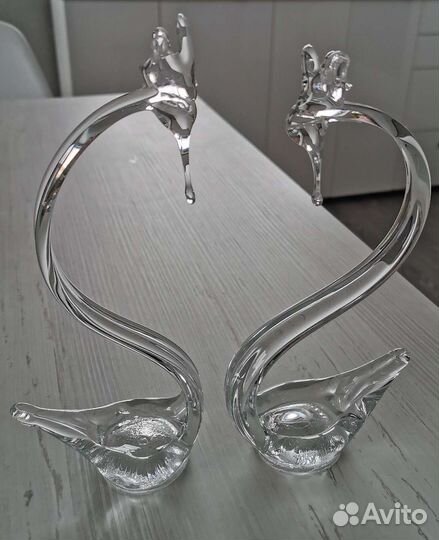 Статуэтка лебедь стекло (СССР) Гусь-хрустальный