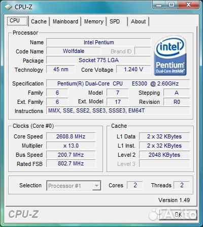Процессоры Intel Core 2 Duo (LGA775)