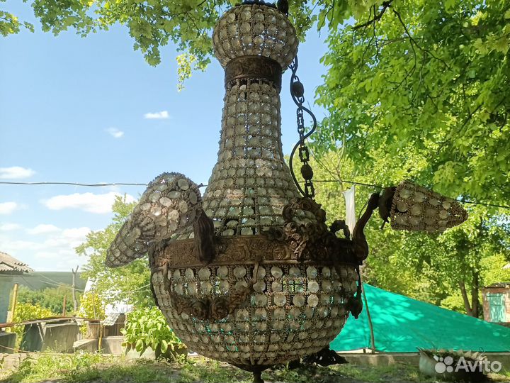 Хрустальная люстра СССР винтажная