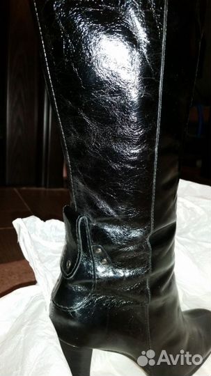 Кожаные зимние сапоги на меху vero cuoio