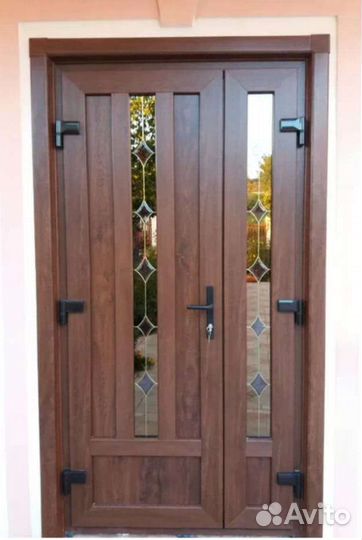 Дверь входная штульповая из профиля пвх