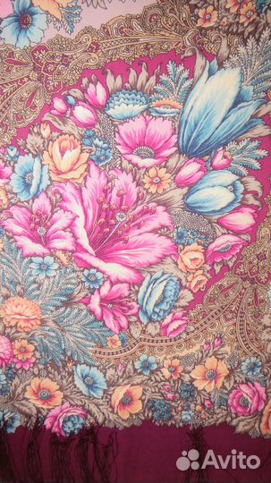 Павловопосадский платок шерсть новый