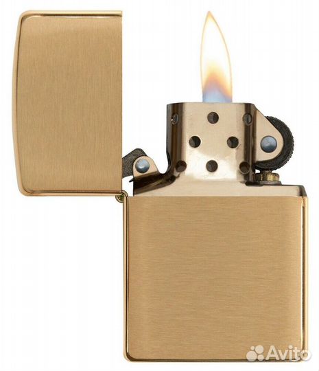 Зажигалка Zippo 204B Brushed Brass Оригинал Новая