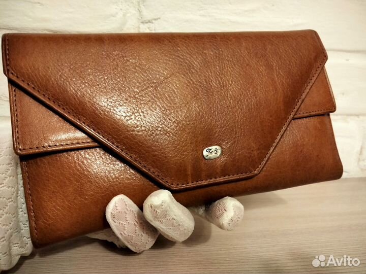 Портмоне женс кошелек Talip винтаж 1990е Кожа нат