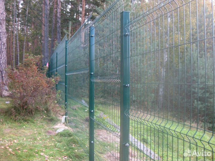 Забор из 3D сетки гиттер ворота калитка 25 м