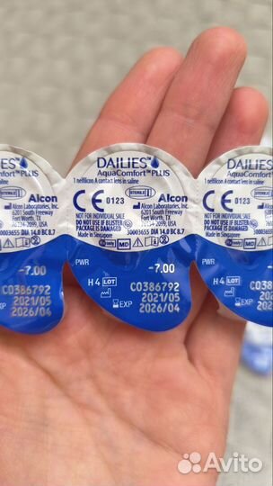Однодневные линзы контактные Alcon -7
