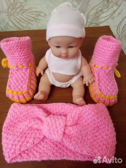 Пинетки +повязка на голову