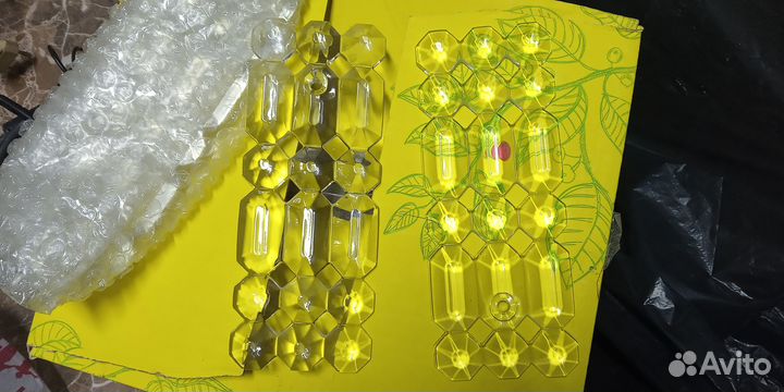 Хрустальная люстра СССР винтажная на запчасти