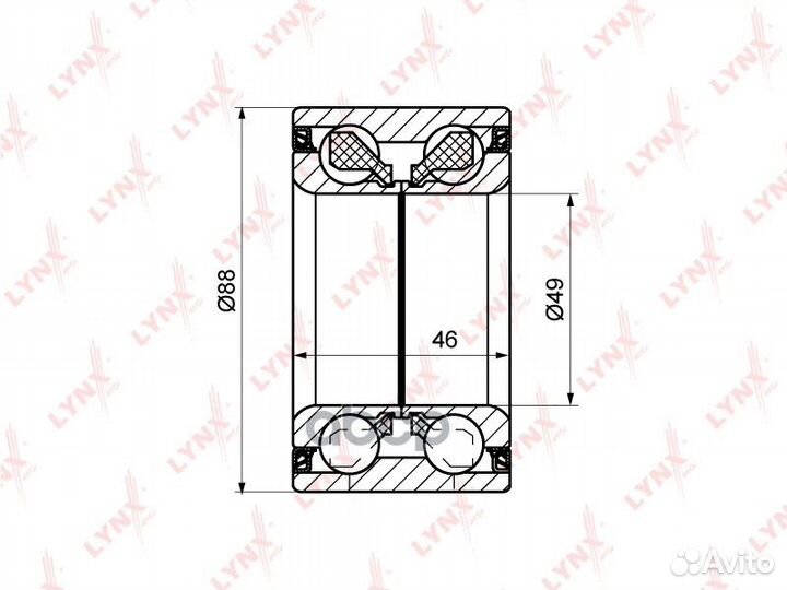 Комплект подшипника ступицы колеса зад WB12