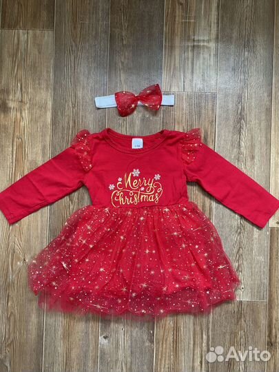 Платье детское новогоднее (6-9 месяцев)