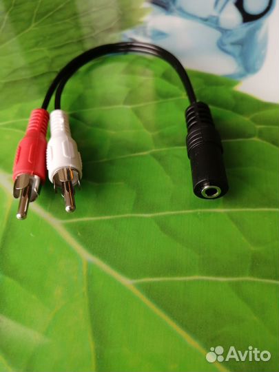 Переходник шнур 2rca штекер 3.5 гнездо