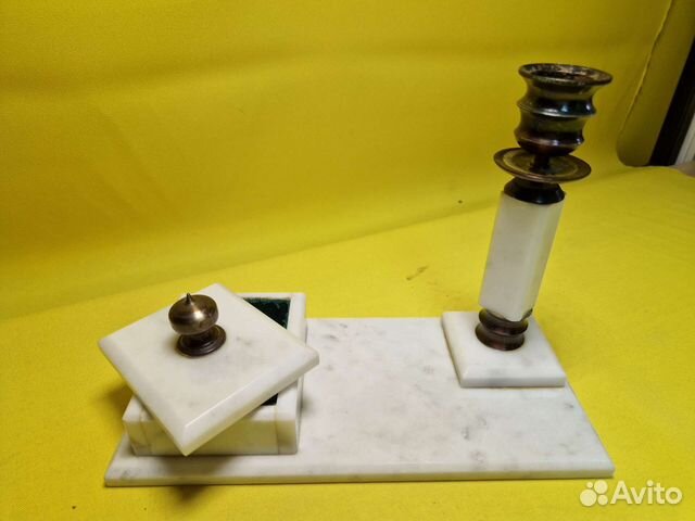 К.898 Подсвечник настольный мрамор