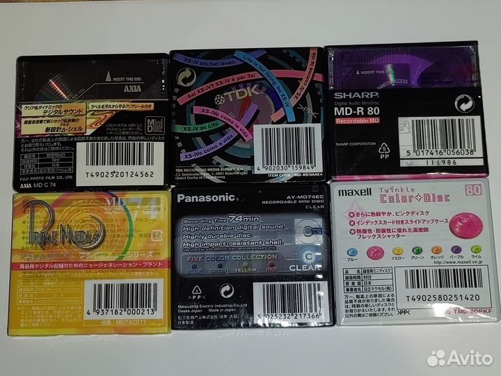 Минидиски новые TDK maxell axia denon daiso sony