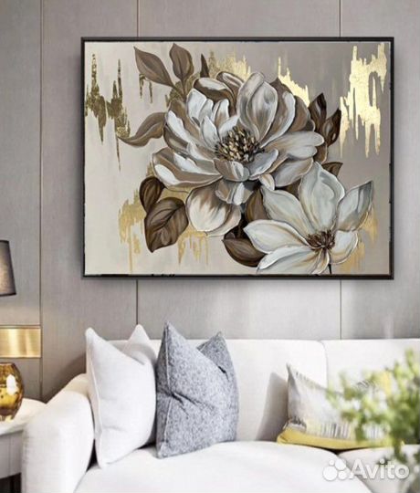 Картина маслом цветы