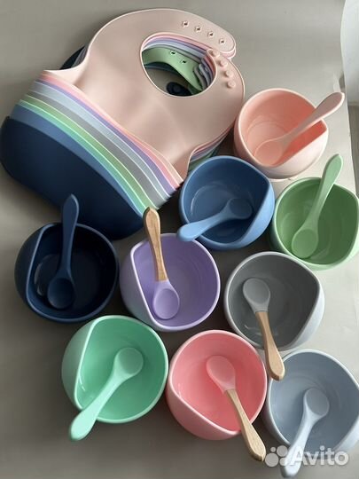 Силиконовая детская посуда