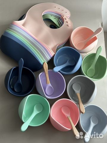 Силиконовая детская посуда