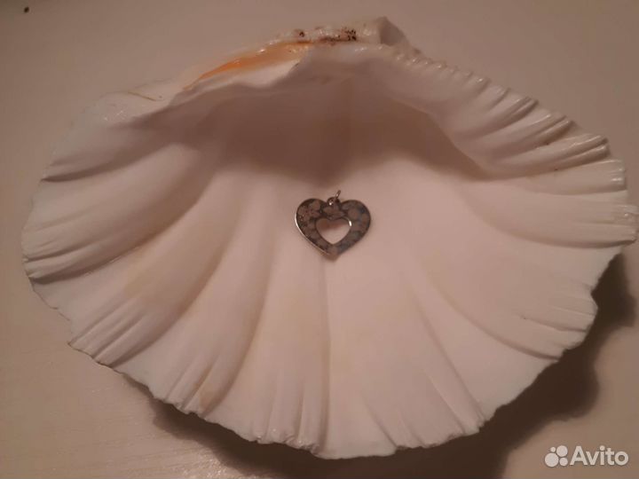 Кулон сердце серебро