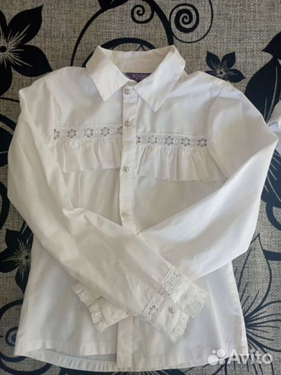 Блузка белая 128