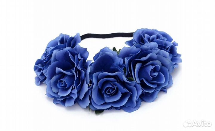 Венок Синие розы на Хэллоуин