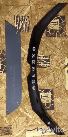 Дефлектор капота и зимняя заглушка бампера рено