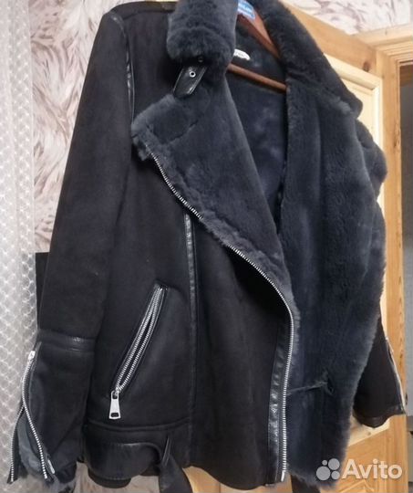 Дубленка женская зимняя авиатор