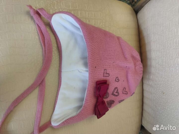 Зимние шапки для девочки 50-52 р