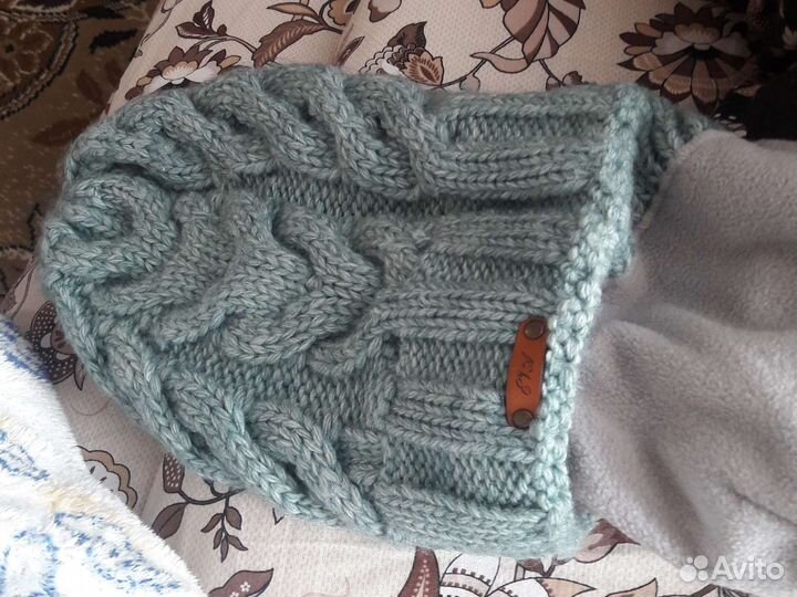 Шапка зимняя шерсть очень теплая