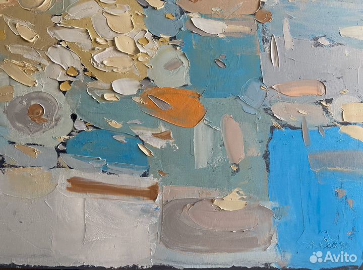 Большая картина маслом на холсте абстракция