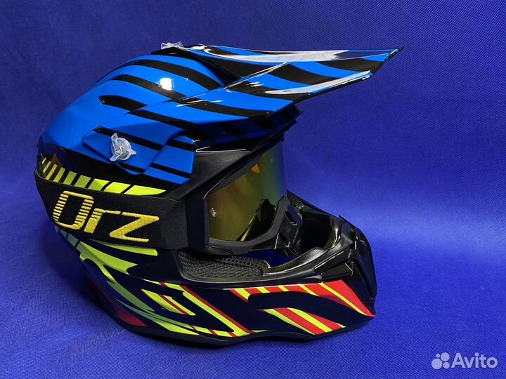 Шлем с очками кроссовый эндуро новый