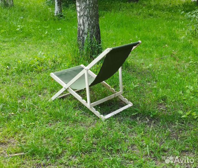 Шезлонг лежак деревянный
