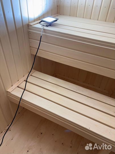 Перевозная баня из бруса 2.3 x 4 м. под ключ